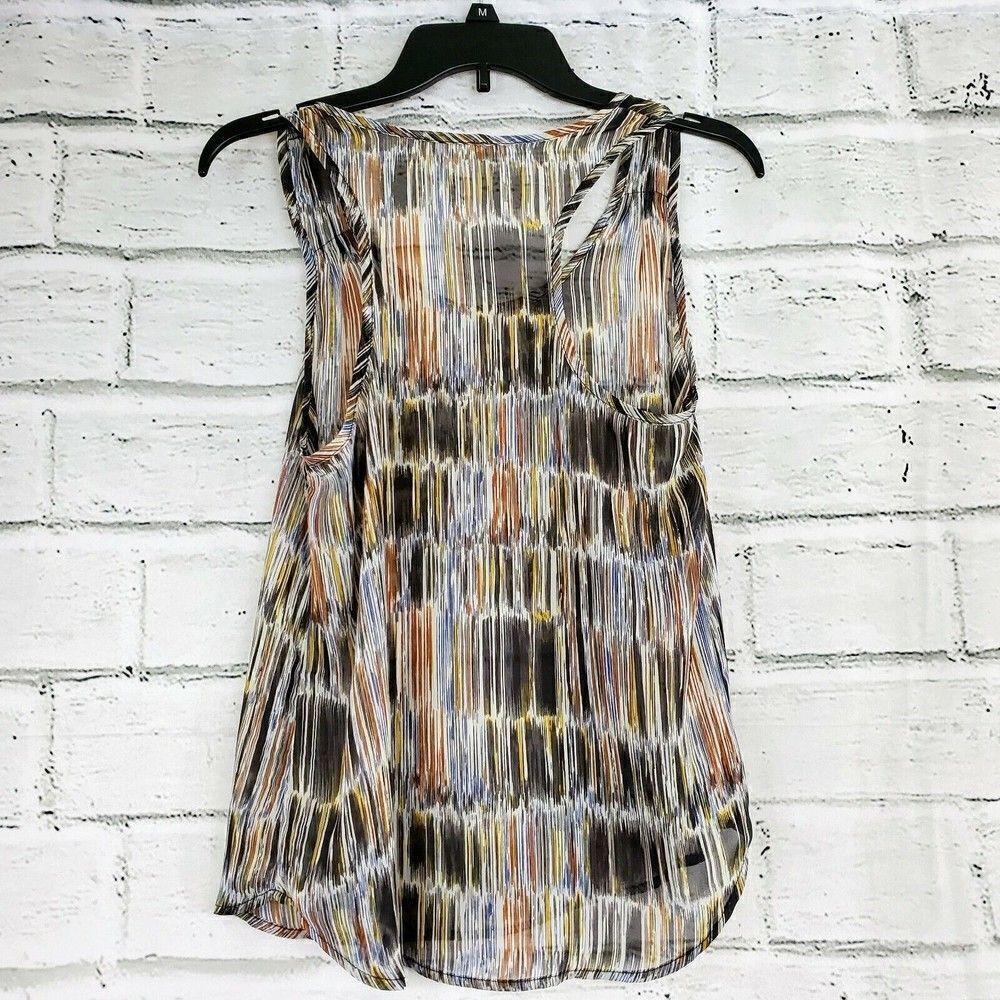 Lush Medium Sheer Racerback tank Top Womens Medium multicolored polyester
